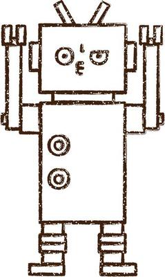 Robot Charcoal Drawing