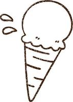 Ice Cream Charcoal Drawing vector
