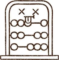 Abacus Charcoal Drawing vector