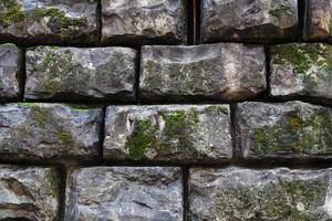 black stone blocks in wall of Palazzo Pitti photo