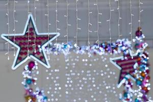 Christmas street decoration in England photo