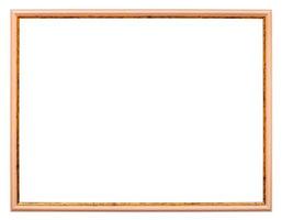 horizontal narrow light brown wooden picture frame photo