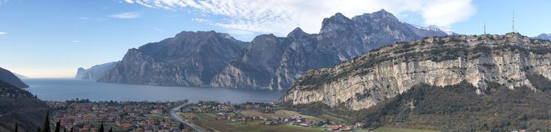 Garda Lake huge aerial view photo