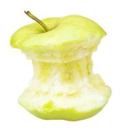 bitten granny smith apple photo