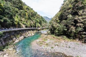 camino a lo largo del río a las aguas termales de longsheng foto