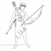 continuous line art vector