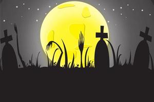 Halloween celebration with full moon, darkness, castle and bats vector