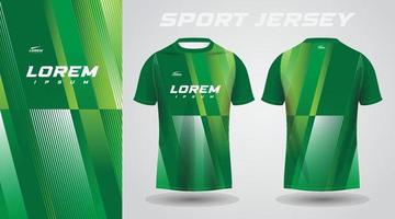 diseño de camiseta deportiva de camisa verde vector