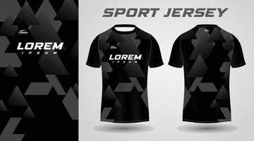 diseño de camiseta deportiva de camisa negra vector