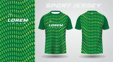 green shirt sport jersey design vector