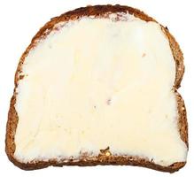 bread and rye butter sandwich isolated photo