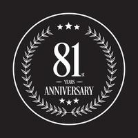 Luxury Anniversary Logo illustration vector. Free vector illustration