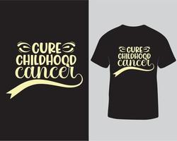 plantilla de diseño de camiseta de sobreviviente de cáncer infantil. diseño de camiseta de tipografía de cáncer infantil descarga gratuita vector