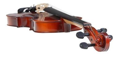 Clavijero de violín clásico de madera de cerca foto
