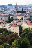 view of Vienna city from Prater park side photo