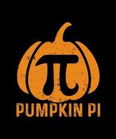 diseño de camiseta de vector de logotipo de pi de calabaza