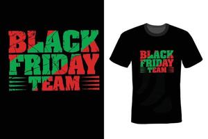 plantilla de diseño de camiseta de viernes negro vector