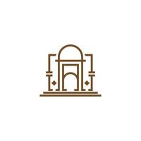 diseño de logotipo de icono de puerta vector