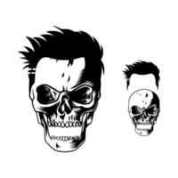 the skull illustration is very detailed and objects can be removed vector