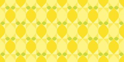 fondo temático de limón amarillo rectangular. motivo geométrico de patrón de frutas sin costuras. ilustración de vector plano simple, cítricos y hojas. para telones de fondo, cubiertas, estampados, telas y papeles pintados.