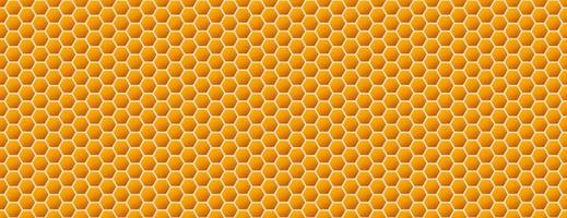 Honeycomb background. Beehive seamless pattern. Vector illustration of flat geometric texture symbol. Hexagon, hexagonal raster, sign or mosaic cell icon. Honey bee hive, golden orange yellow.