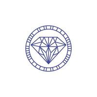 Creative beauty diamond stone emblem logo and icon design template. Simple flat vector illustration of crystal framework glass constellation, gem jewelry. Minimalist line art a symbol of luxury.