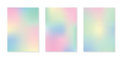 A collection of trendy colorful vector gradient set illustrations. Modern template design, grainy texture. For fliers, social media posts, screens, mobile apps, covers, wallpapers and branding.