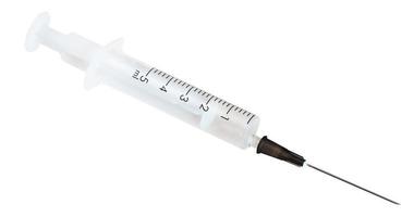 Medical plastic disposable 5 ml syringe photo