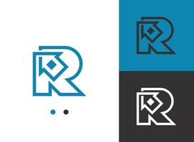 Letter R Home Logo vector
