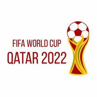 copa mundial de la fifa 2022 en qatar. partido de fútbol. logo. vector