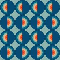 Vintage geometric pattern with circles in the style of the 70s and 60s. vector