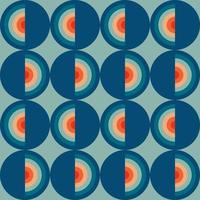 Vintage geometric pattern with circles in the style of the 70s and 60s. vector