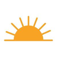 Vector icon of the sun in retro style