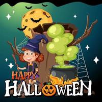 Happy Halloween Poster Template vector