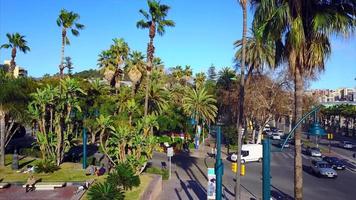 antenne schot van Malaga landschap in Spanje video