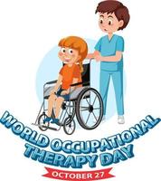 World Occupational Therapy Day Banner Design vector