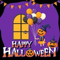 Happy Halloween Poster Template vector