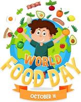 World food day text design vector