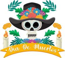 Day of the Dead logo design vector