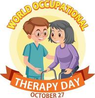 World Occupational Therapy Day Banner Design vector