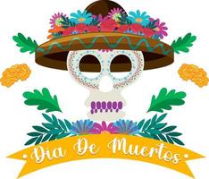 diseño del logotipo del día de los muertos vector