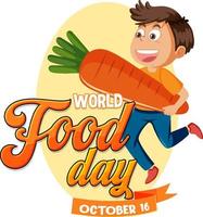 World food day text design vector