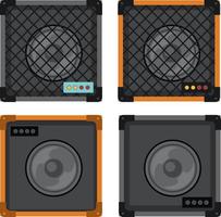 conjunto de diferentes altavoces de música vector