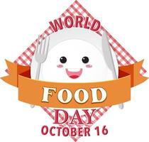 World food day text design vector