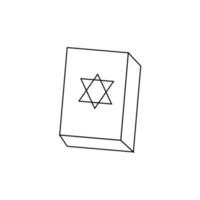 Yom Kippur Design element holy book vector