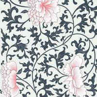 Flower background in chinese style vector