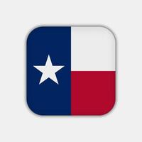 Texas state flag. Vector illustration.