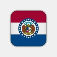 Missouri state flag. Vector illustration.