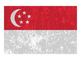 Singapore flag, official colors and proportion. Vector illustration.