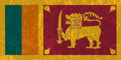 bandera de sri lanka, colores oficiales y proporción. ilustración vectorial vector